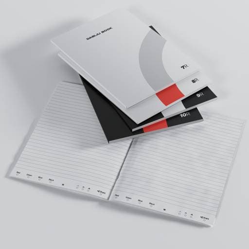 Wacebo DabliuBook - quaderni A4 a righe 10 mm, numerati da 6 a 10