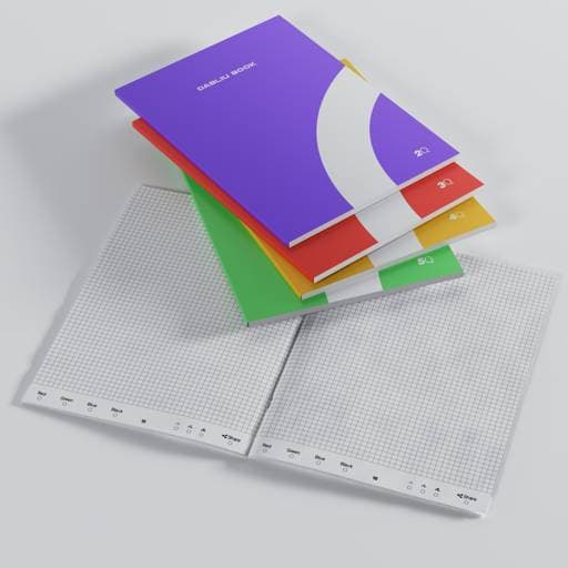 Wacebo DabliuBook - quaderni A4 a quadretti, numerati da 1 a 5